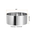 thumbnail image 2 of Unique Bargains 4PCS Round Cake Ring 4 x 2 Inch Stainless Steel Pastry Mousse Dessert Ring for Baking Cooking Making Tool, 2 of 6