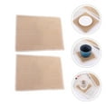 thumbnail image 6 of Raindrops 2Pcs Tan Placemats Chic and Simple Design Rectangular Linen for Home Users Dinner Table, 6 of 8