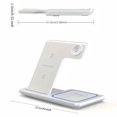 thumbnail image 3 of 3-in-1 Wireless Charger: Fast Charge for iPhone/Apple Watch/AirPods – Foldable, White, 3 of 6