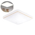 thumbnail image 1 of Long Lifespan Square LED Flush Mount Ceiling Light, 12W Dimmable LED Light, Waterproof IP54, Simple Line Design, Easy Install For Bedroom, Kitchen, Porch, 220V, White, 220x220x50mm, 1 of 7