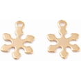 thumbnail image 1 of 20 colgantes navideños de acero inoxidable con forma de copo de nieve, chapados en oro de 18k., 1 of 2