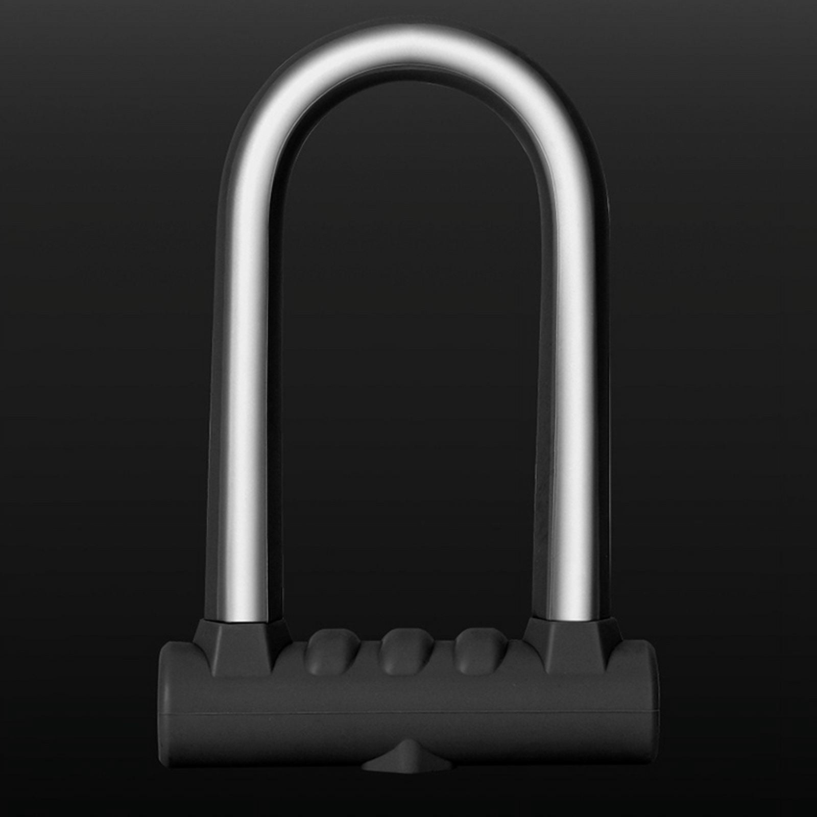 Bike Lock Anti-Theft Mountain Bike Road Bike Silicone U-Lock Helmet Bicycle Electric Scooter Black,1 x Padlock,Black