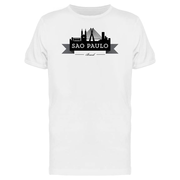 Sao Paulo City Skyline Landmark T-Shirt Men -Image by Shutterstock, Male Small