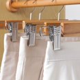 thumbnail image 3 of Perchas para pantalones de madera de alta calidad con clips de metal, percha para pantalones con clip de agarre, gancho giratorio de 360 ​​° de madera maciza con acabado liso, paquete de 10,, 3 of 5