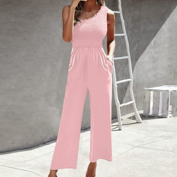 yoeyez Jumpsuits for Women Casual Women's Fashion Solid Single