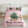 thumbnail image 2 of Homewish Merry Xmas Bedding Comforter Set,Rustic Western Nutcracker Twin Comforter Sets,Cartoon Christmas Tree Bedding Set For Girl Kids,Microfiber Bedroom Decor Reversible,2-Piece, 2 of 8