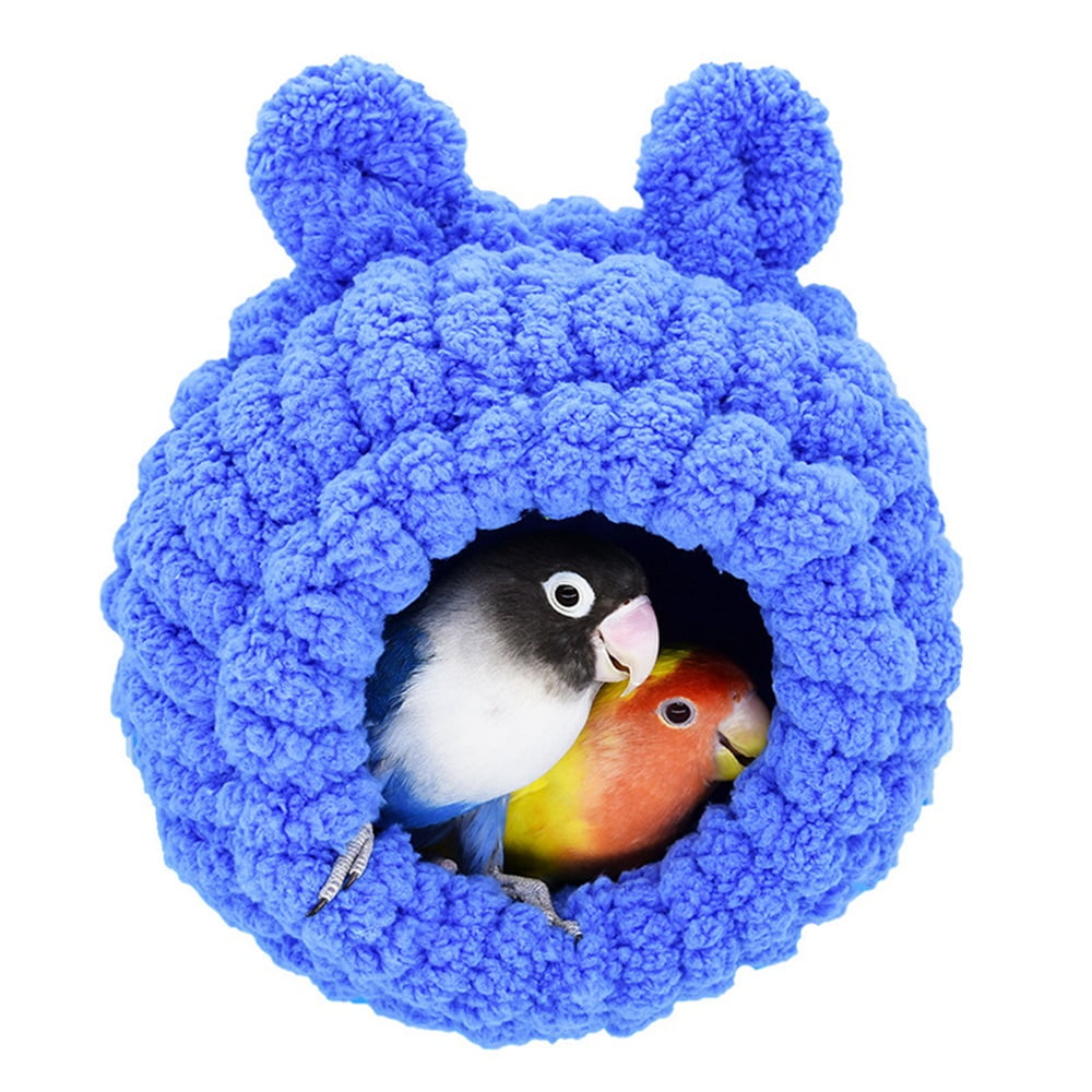 Bird Breeding House Cockatiel Snuggle Hut for Budgie, Parakeet, Cockatiel, Lovebird, Canary, Finch, Hamster, Small Pets(Blue)