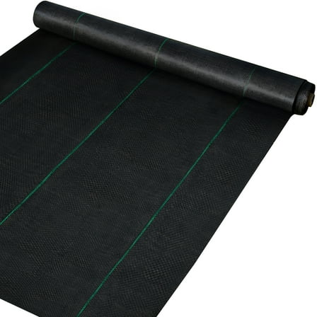 KFFKFF 3FTx50FT Superior Weed Barrier Cloth, Robust 5OZ, Interlaced Weed Prevention Material, Excellent Breathability Ideal for Flower Garden, Geotextile Cloth for Base Layer