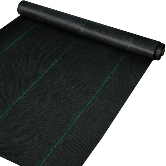 KFFKFF 3FTx50FT Superior Weed Barrier Cloth, Robust 5OZ, Interlaced Weed Prevention Material, Excellent Breathability Ideal for Flower Garden, Geotextile Cloth for Base Layer