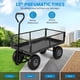thumbnail image 2 of Garden utility wagon con 500lb capacity, industrial grade mesh steel construction, convertible side panels y 10-pulgada tires para farm, construction y commercial landscaping, 2 of 6