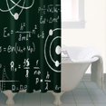 thumbnail image 4 of Math Equations Physics Icons Green Pattern Shower Curtain 36"x72" ,Bathroom Decorative Shower Curtains Set with 12 Hooks,Modern Waterproof Washable Shower Curtain, 4 of 6