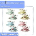 thumbnail image 2 of Set de tazas y platillos de té Brew to A Tea Floral Porcelain, 240 ml, 2 of 9