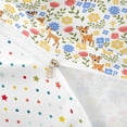 thumbnail image 4 of Castle Fairy Cartoon Flowers Deer Twin Duvet Cover,Colorful Floral Animal Twin Bedding,Cream Pink Blue,Reversible,2pcs,No Comforter,1 Duvet Cover and 1 Pillowcase, 4 of 6