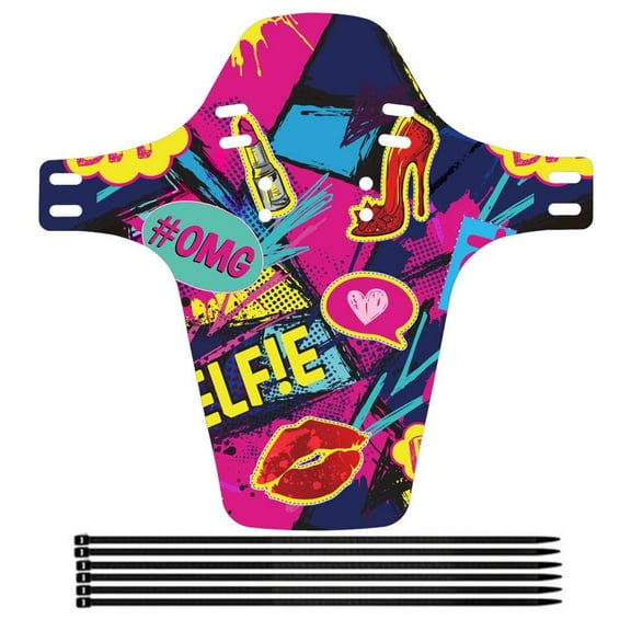 Sports New Front & Rear Fenders PP Waterproof Multicolor Mountain Bike Mudguard Mud Guard Bike Mudguard Ride Fender 3