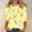 *Yellow 04, variant on ClodeEU Women's Easter Cute Print Short Sleeve T-Shirt,Casual Round Neck 3/4 Sleeve Top Pink,Womens Plus XXXXXL