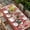 DarkRed, variant on Christmas Table Cloths for 5 Foot Rectangle Tables, Gnomes Poinsettia Wooden Grain Black Check Patio Waterproof Elastic Fitted Tablecloths, Washable Rectangular Table Cover for Camping