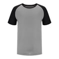 thumbnail image 4 of Casual Short Sleeve Button Down Shirts for Men, Flannel Collar Open Front, Solid Color, Polyester Shirt,1Pc, 4 of 6