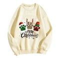 thumbnail image 3 of EQWLJWE Chandails en Molleton de Noël pour Femmes, Chandail-Over avec Imprimé Léopard Drôle, Col Rond, Manches Longues Raglan, Cadeaux, Chemise Tendance, Joyeux Noël, Chandails en Molleton Mignons pour Femmes, 3 of 3