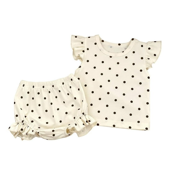 Odeerbi 6M-3Y Infant Girls Summer Outfits Floral Cotton Tank Tops Bloomers Diaper Cover Shorts Two-piece Set Cute Printed Ruffle Loungewear Infant Girls Clothes