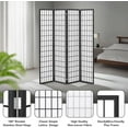 thumbnail image 4 of JOSTYLE Room Divider Wall Shoji Screen, 4 Panel Folding Privacy Screen for Room Separation, Japanese Wood Room Divider Screen, 5.9 Ft, Black, 4 of 7