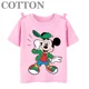 thumbnail image 5 of Bonita camiseta de algodón de verano de Mickey Mouse a la moda para niños y niñas, informal, con dibujos animados, de manga corta, con estampado de Anime Disney para niños, 5 of 5