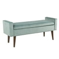 thumbnail image 3 of HomePop Fulton Velvet Storage Bench, Multiple Colors, 3 of 8