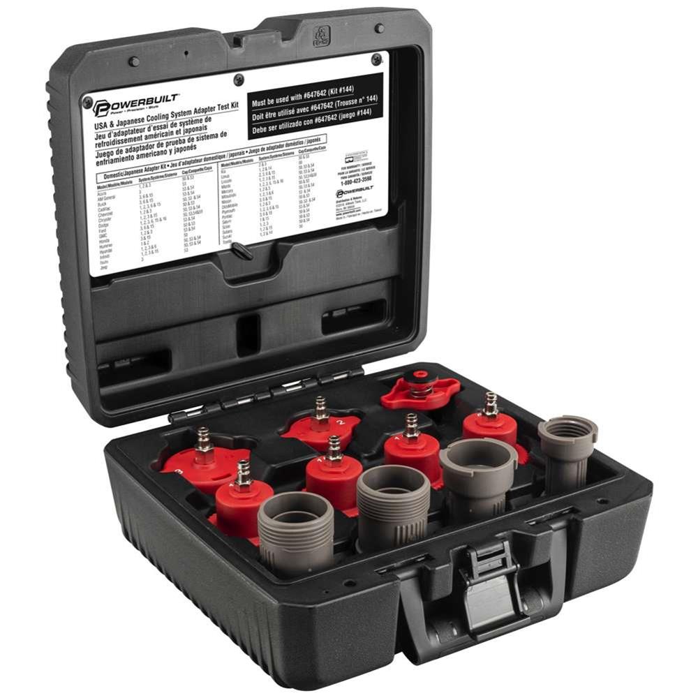 Powerbuilt COOLING SYSTEM ADAPTER TEST KIT FOR DOMESTIC AND JAPANESE VEHICLES