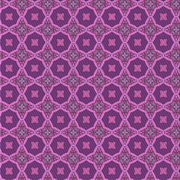 Ahgly Company Machine Washable Indoor Square Transitional Dark Magenta Purple Area Rugs, 5' Square