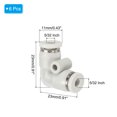 thumbnail image 2 of Uxcell Push to Connect Fittings, 6 Pack Fittings Elbows, White, 5/32 Inch Od, 2 of 5