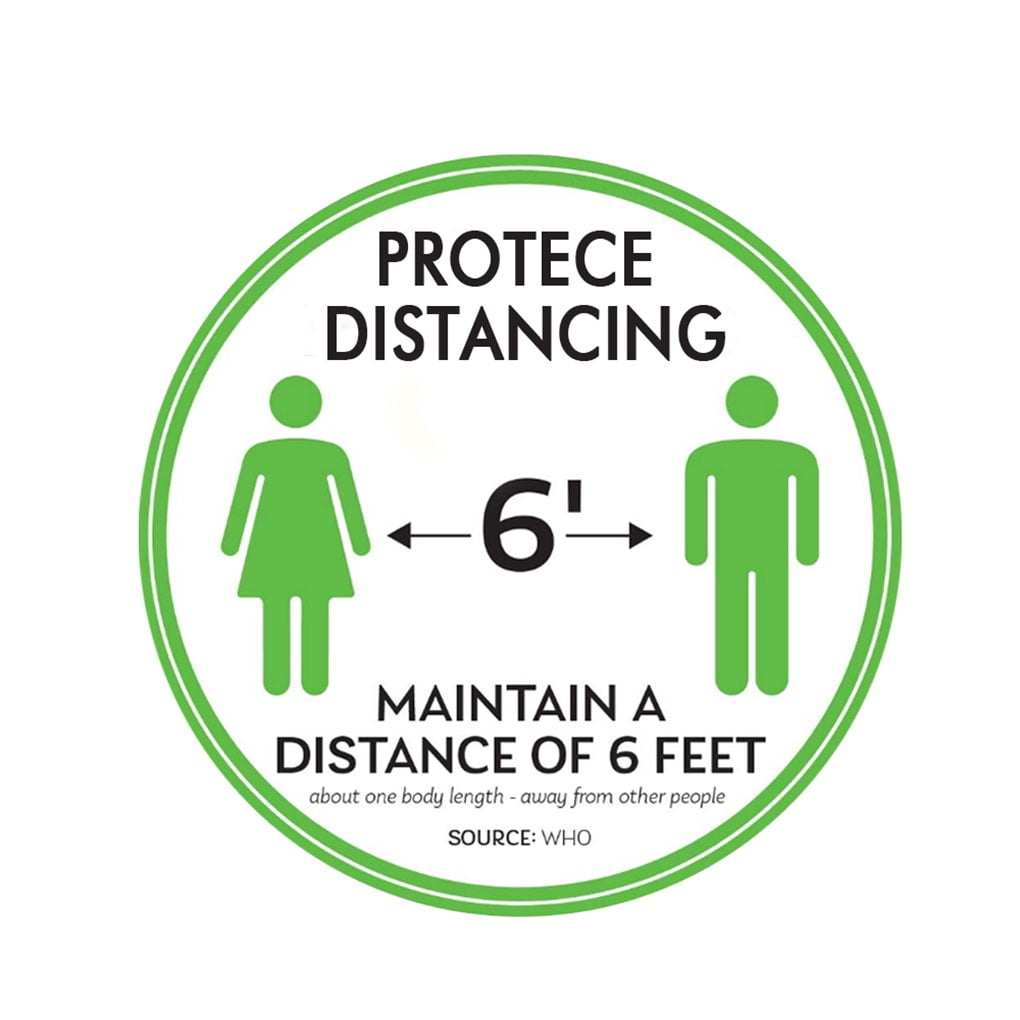 Public Places. Offices Removable Sticker Shopping Centers 12-inch Non-Slip Distance Mark Suitable for Enterprises Social Distance Floor Stickers 10 Packs of Social Distance Floor Signs Public Places. Offices Removable Sticker Shopping Centers 12-inch Non-Slip Distance Mark Suitable for Enterprises Social Distance Floor Stickers 10 Packs of Social Distance Floor Signs