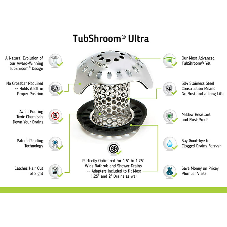 TubShroom Ultra Revolutionary Bath Tub Drain Protector Hair Catcher Review  
