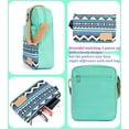thumbnail image 4 of TOPERIN 2 PCS Small Canvas Crossbody Sling Shoulder Bag and Purse Set Teal-W, 4 of 6