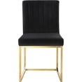 thumbnail image 4 of Contemporary Chic Modern, Contemporary Velvet Upholstered Dining Chair with Durable Metal Base, Set of 2, 18" W x 22" D x 32" H, Chic Dining Table Chairs, 4 of 6