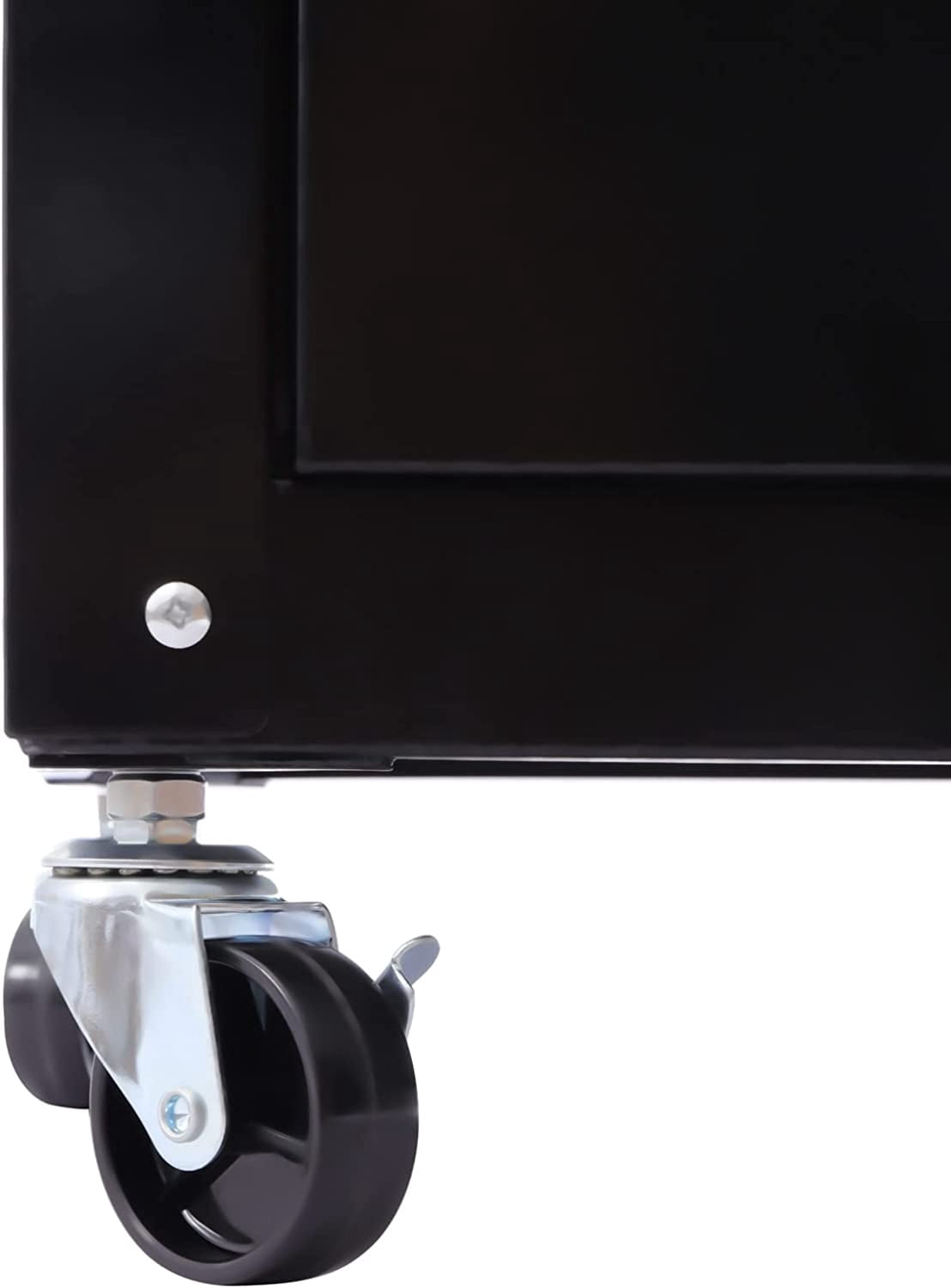 Miumaeov Portable Table Computer Mobile Stand Black Rolling Computer Desk w/Keyboard Tray