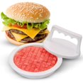 thumbnail image 1 of Prensa para hamburguesas, máquina para hacer hamburguesas, anillos de molde para hamburguesas de 4,5 pulgadas de tamaño perfecto como prensa para hamburguesas de fácil liberación para juego de acceso, 1 of 4