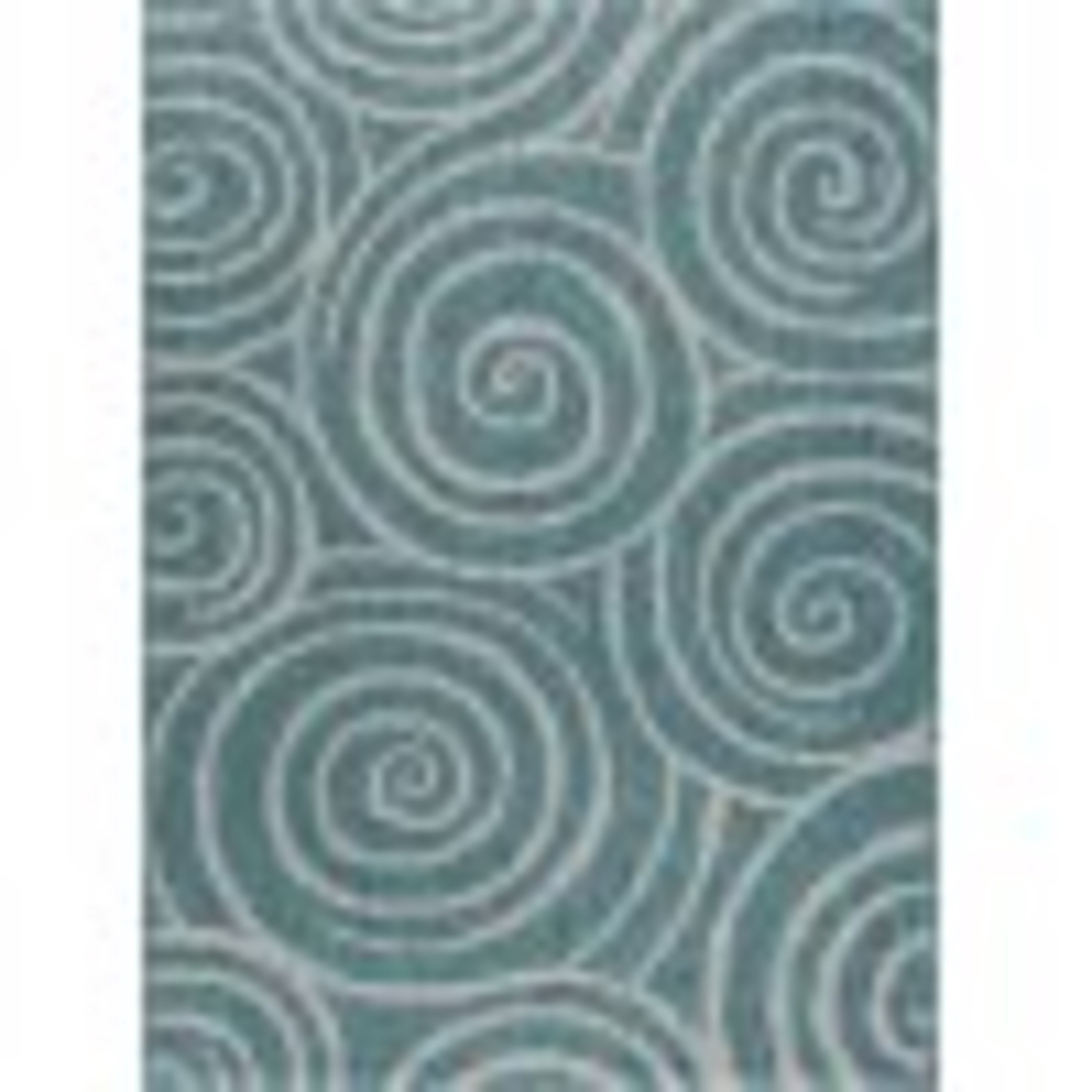 Veranda Transitional 8' x 10' Aqua and Light Gray Polypropylene Outdoor Area Rug