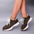thumbnail image 4 of Rokment Women Retro Color Block Running Trainners Skate Shoes Comfortable Suede Platform Non Slip Jogging Walking Tennis Sneakers for School Streetwear Casual, 4 of 9
