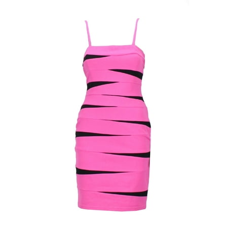 Inc International Concepts Pink-Black Petite Hour Glass Dress 6P