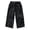 X2 Black, variant on Krdevn Kids' Solid Color Cotton Gauze Pants, Elastic Waist Loose Wide Leg Summer Pants,Black