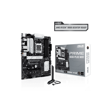 ASUS PRIME B650-PLUS WIFI AMD B650 AM5 Ryzen™ Desktop 9000 8000 & 7000 ATX motherboard, DDR5, PCIe 5.0 M.2, 2.5Gb LAN, WIFI 6E, HDMI™, SATA 6 Gbps, USB Type-C®, BIOS FlashBack™, Thunderbolt™ 4 Header