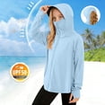 thumbnail image 2 of akafmk Girls Sun Protection Jacket Lightweights Hooded Zip Up with Thumb Holes Summer Fall Outerwear for Boys 1-13 Years, 2 of 7