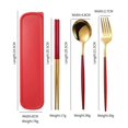 thumbnail image 4 of Portable Travel Tableware Set 304 Stainless Steel Cutlery Set Knife Fork Spoon Portable Cutlery Set With Case Kid School Cutlery, 4 of 5