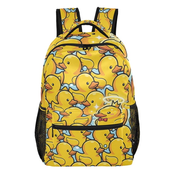 Wobogo Backpack Cute Yellow Duck School Bookbag Lightweight Daypack with Multiple Pockets Adjustable Straps for Students