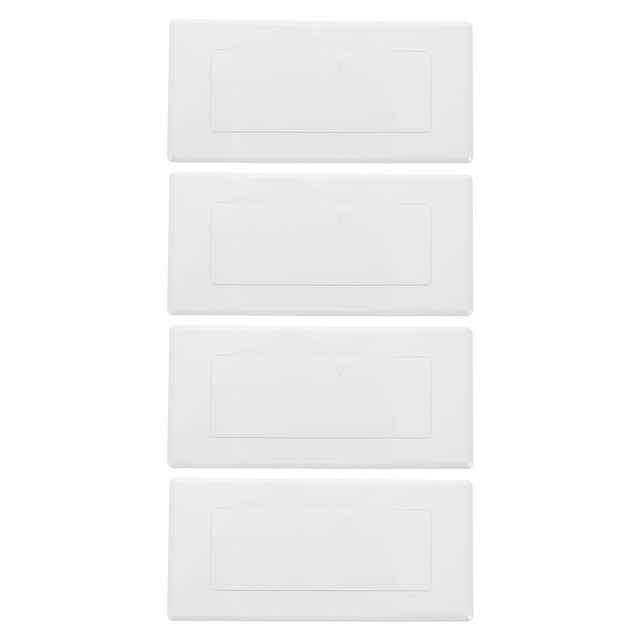 BRIGHTFUFU 4pcs Placa de pared en blanco Caja de unión de unión plástica placas de cubierta eléctrica de plástico Placa de cubierta de caja eléctrica fácil de instalación (medio)