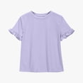 thumbnail image 4 of Mgmyaa T-Shirt à Manches Courtes pour Filles, Manches à Volants Mignonnes, Col Rond, Blouse d'Été Décontractée, 4 of 5