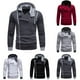 thumbnail image 3 of Mens Casual Zip Up Hoodie Jacket Full Zip Hooded Fleece Sweatshirt Athletic, 3 of 8
