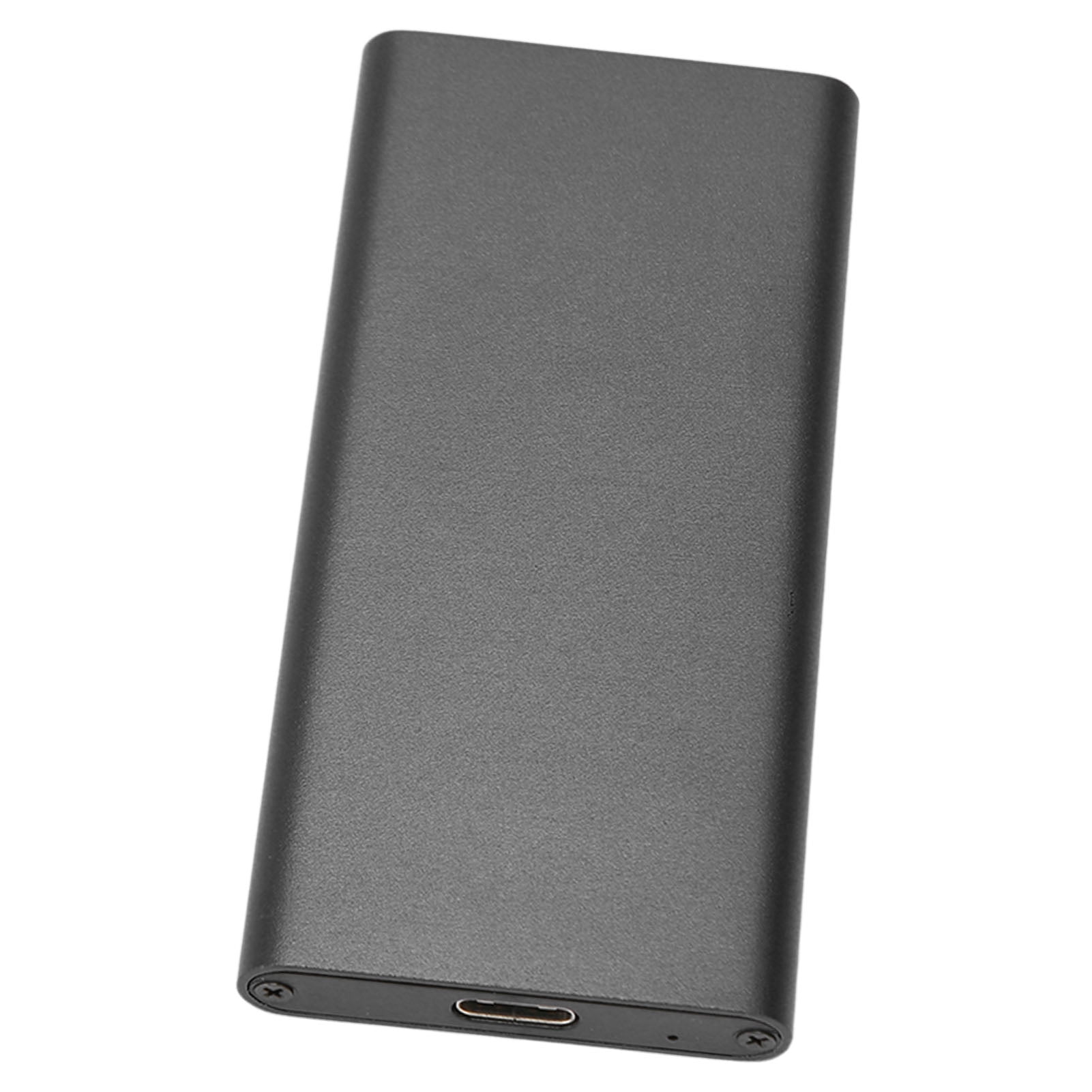 Type C to MSATA Enclosure, Solid State Drive Enclosure, High Speed Transmission, Plug and Play, Hibernation Mode, Aluminum Housing, Easy Installation