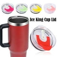 thumbnail image 2 of Lttoisl Couvercle de Rechange pour Gobelet 40 Oz, Couvercle de Gobelet de Voyage en Plastique Transparent Anti-Déversement avec Paille Rabattable pour Tasses Quencher, Multicolore, 2 of 8