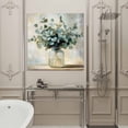 thumbnail image 4 of Wall Art Prints, Green Eucalyptus Framed Canvas Prints for Bedroom Living Room Bathroom Office, Botanical Leaves Spring Retro Art Gallery Wrap Wall Art Poster for Gifts Home Decor 16"x16", 4 of 9