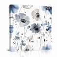thumbnail image 2 of Canvas Wall Art Spring Floral Canvas Art Print Watercolor Grey Blue Flower Pictures Wall Decor for Living Room Bedroom Artwork Decorations Stretched Framed Ready to Hang 12"x12", 2 of 9